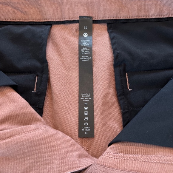 Lululemon Mens 32”x27” Slim Commission Pant - Earth Clay color - Picture 14 of 15